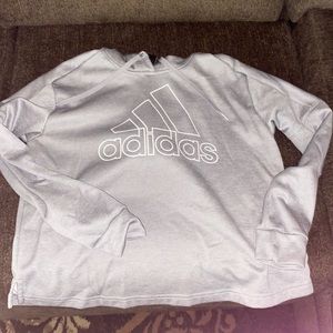 adidas crop hoodie size large